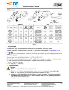 Instruction Sheet Aluminum ShearBolt Terminals
