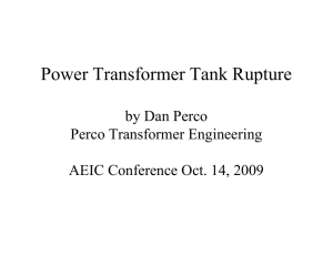 Power Transformer Tank Rupture