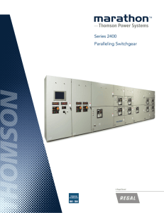 Series 2400 Paralleling Switchgear