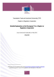 TTIP detailed explanation on the EU proposal for a Chapter on