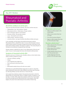 Rheumatoid and Psoriatic Arthritis