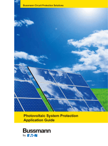 Photovoltaic System Protection Application Guide