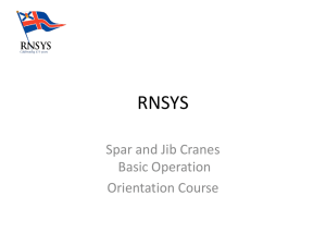 Spar / Jib Crane Orientation Course