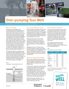 Over-pumping Your Well