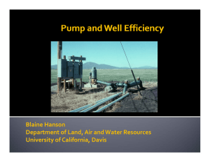 Pump and well efficiency