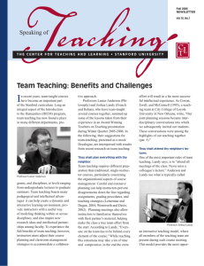 Team Teaching: Benefits and Challenges