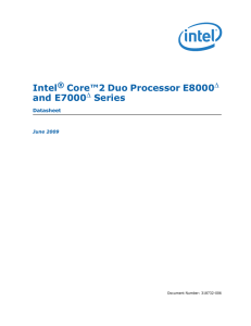 Intel® Core™2 Duo Processor E8000Δ and E7000Δ Series Datasheet