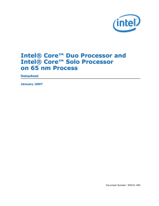 Intel(R) Core(TM) Duo Processor and Intel(R) Core(TM)