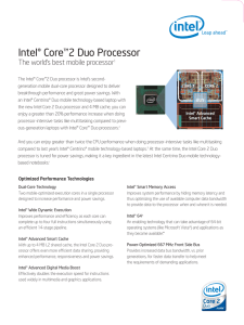 Intel® Core™2 Duo Processor
