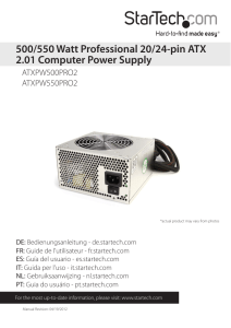 500/550 Watt Professional 20/24-pin ATX 2.01