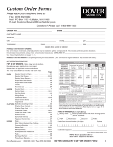 Custom Order Forms