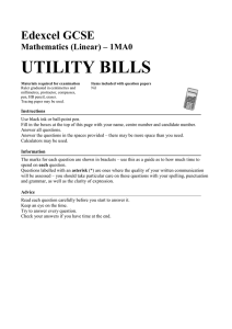 utility bills - Castleford Academy