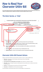 How to Read Your Clearwater Utility Bill
