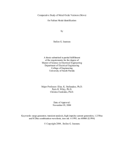 Comparative Study of Metal Oxide Varistors (Movs) for Failure Mode