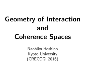 Geometry of Interaction and Coherence Spaces