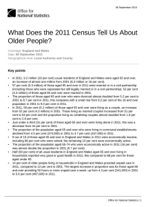 What Does the 2011 Census Tell Us About Older People?