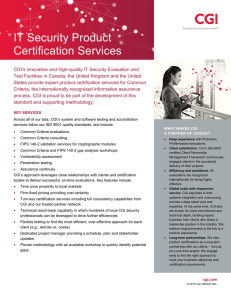 IT Security Product Certification Services