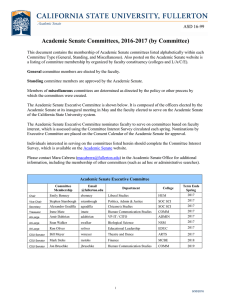 Academic Senate Committee List - California State University
