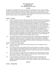 Academic Senate CSU Constitution