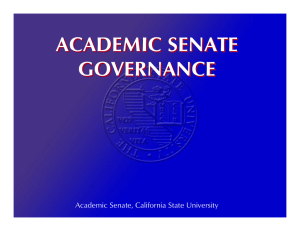 Academic Senate Governance - California State University