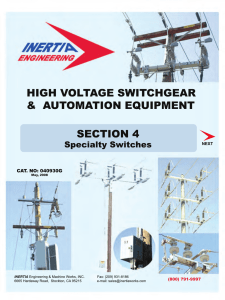 Specialty Switches Catalog