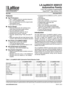 DS1017 - LA-ispMACH 4000V/Z Automotive Family Data Sheet (v