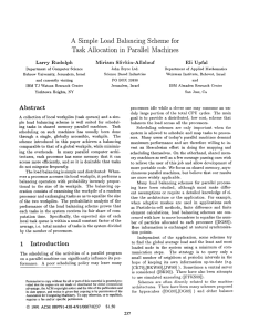 A Simple Load Balancing Scheme for Task Allocation in