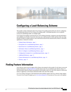 Configuring a Load-Balancing Scheme