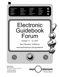 Electronic Guidebook Forum