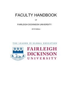 FDU Faculty Handbook - Fairleigh Dickinson University