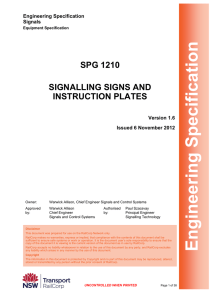 Signalling Signs and Instruction Plates