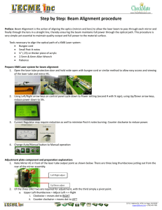 Beam Alignment - CheckMate Lasers