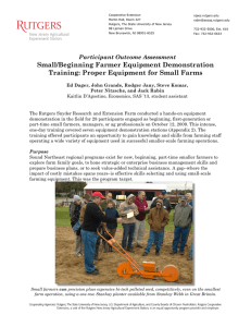 Small/Beginning Farmer Equipment Demonstration Training: Proper