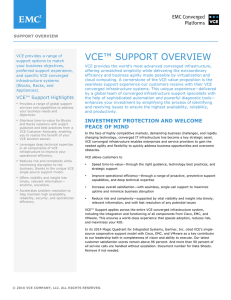 VCE Support Overview