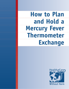 How to Plan and Hold a Mercury Fever Thermometer Exchange
