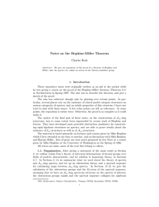Notes on the Hopkins-Miller Theorem