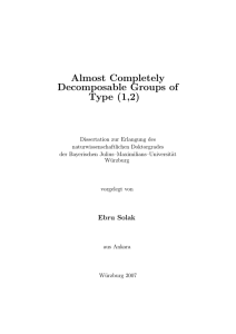 Almost Completely Decomposable Groups of Type (1,2)