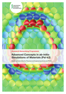 Advanced Concepts in ab-initio Simulations of Materials (Psi-k2)