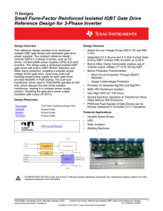 Small Form-Factor Reinforced Isolated IGBT Gate Drive Reference