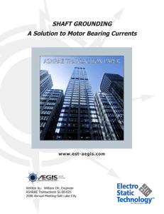 SHAFT GROUNDING A Solution to Motor Bearing Currents