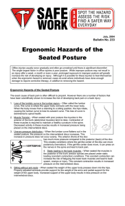 Ergonomic Hazards of the Seated Posture