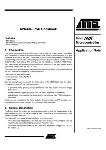 AVR434: PSC Cookbook 8-bit Microcontroller Application Note