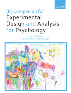 Companion for Experimental Design and Analysis for Psychology.