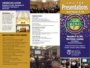 2016 call for presentations - Petroleum Environmental Conference