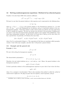 12 Solving nonhomogeneous equations: Method of an educated