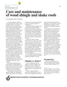 Care and Maintenance of Wood Shingle and Shake Roofs