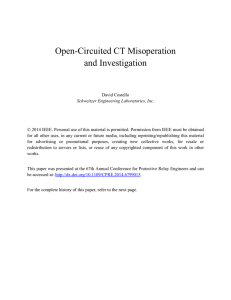 Open-Circuited CT Misoperation and Investigation