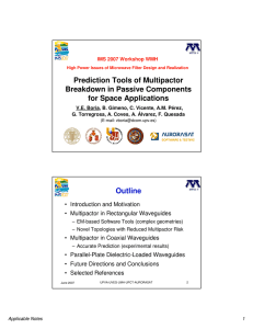 Prediction Tools of Multipactor Breakdown in Passive Components