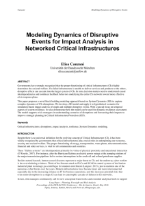 Modeling Dynamics of Disruptive Events for Impact Analysis in