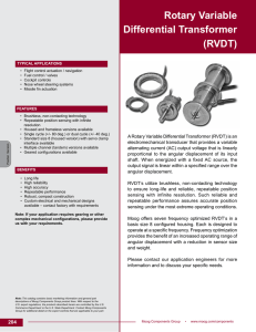 Rotary Variable Differential Transformer Data Sheet